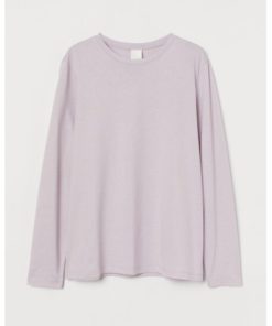 Long-sleeved jersey top