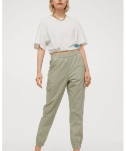 Twill cargo trousers