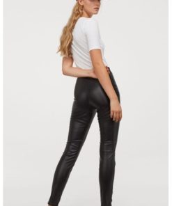 Imitation leather leggings