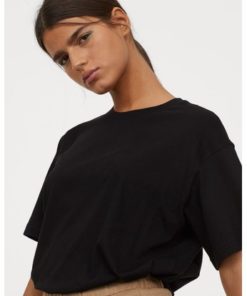 Wide cotton T-shirt