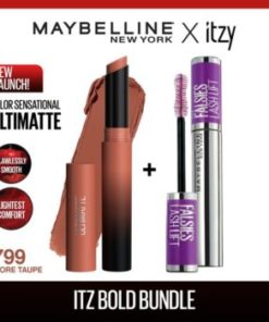 Maybelline Itz Bold Bundle(Color Sensational Ultimatte Lipstik 799 + Lash Lift Mascara) - Makeup