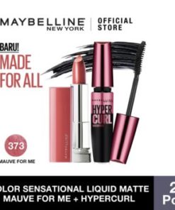 Maybelline Made For All Color Sensational Liquid Matte Lipstick Mauve and Hypercurl Mascara