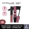 Maybelline Color Sensational Liquid Lipstick Best Babe & Volum Express Hypercurl Waterproof Mascara