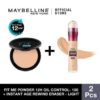 Maybelline Fit Me 12-Hour Oil Control Powder 120 & Instant Age Rewind - Light  Make Up