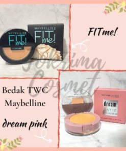 [ECER] Bedak FITME TWC / DREAM PINK Maybelline 2in1 (Basah+Kering)