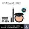 Maybelline Matte & Beauty Makeup Looks ( Liquid eye Liner & Powder Foundation - 120 )