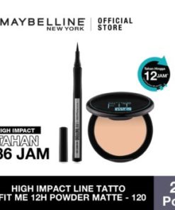 Maybelline Matte & Beauty Makeup Looks ( Liquid eye Liner & Powder Foundation - 120 )