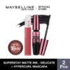 Maybelline Volum Express Hypercurl Mascara + Superstay Matte Ink - 225 Delicate Makeup