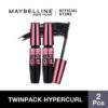 Maybelline Volum Express Hypercurl Waterproof Mascara Make Up - Black [Twinpack]