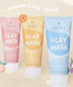 ORIGINAL Emina Clay Mask Masker Brightening Soothe Smooth Sebum Fighter 60 ML