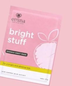 ORIGINAL Emina Bright Stuff Essence Sheet Mask Masker Lembar 23 Gr