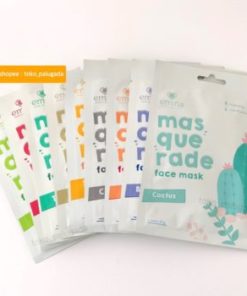 Emina Masquerade Sheet Mask - Masquerade Cactus Charcoal blueberry grapefruit