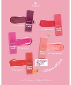 EMINA Glossy Stain 3g | Lip tint gel finishing glossy