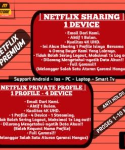 VOUCHER NETFLIX SHARING MURAH | 1 BULAN ULTRA HD [BY BIMSTORE]