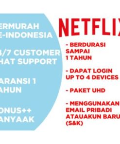 NETFLIX UHD PRIVATE 1 TAHUN TERMURAH GARANSI + FREE ONGKIR + BONUS