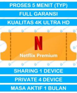 Netflix Premium 4K Ultra HD Private 4 Device / Sharing Full 1/2/3/6 Bulan Bukan Trial Full Garansi