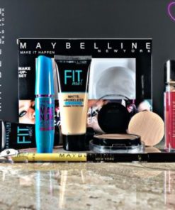 Paket Kosmetik Maybelline Make It Happen Make Up Set Highlighter Bedak Mascara LipGloss Pensil Alis