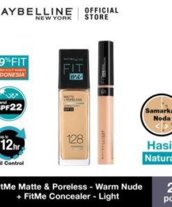 Maybelline Fit Me! Matte + Poreless Liquid Foundation Warm Nude 128 & Concealer Light 10