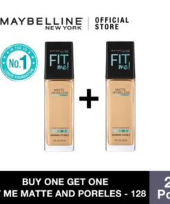 [BUY 1 GET 1] Maybelline Fit Me! Matte+Poreless Liquid Matte Foundation - 128 Warm Nude