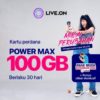 Kartu Perdana Live.On XL Power Max 100GB 30 hari & Sticker F